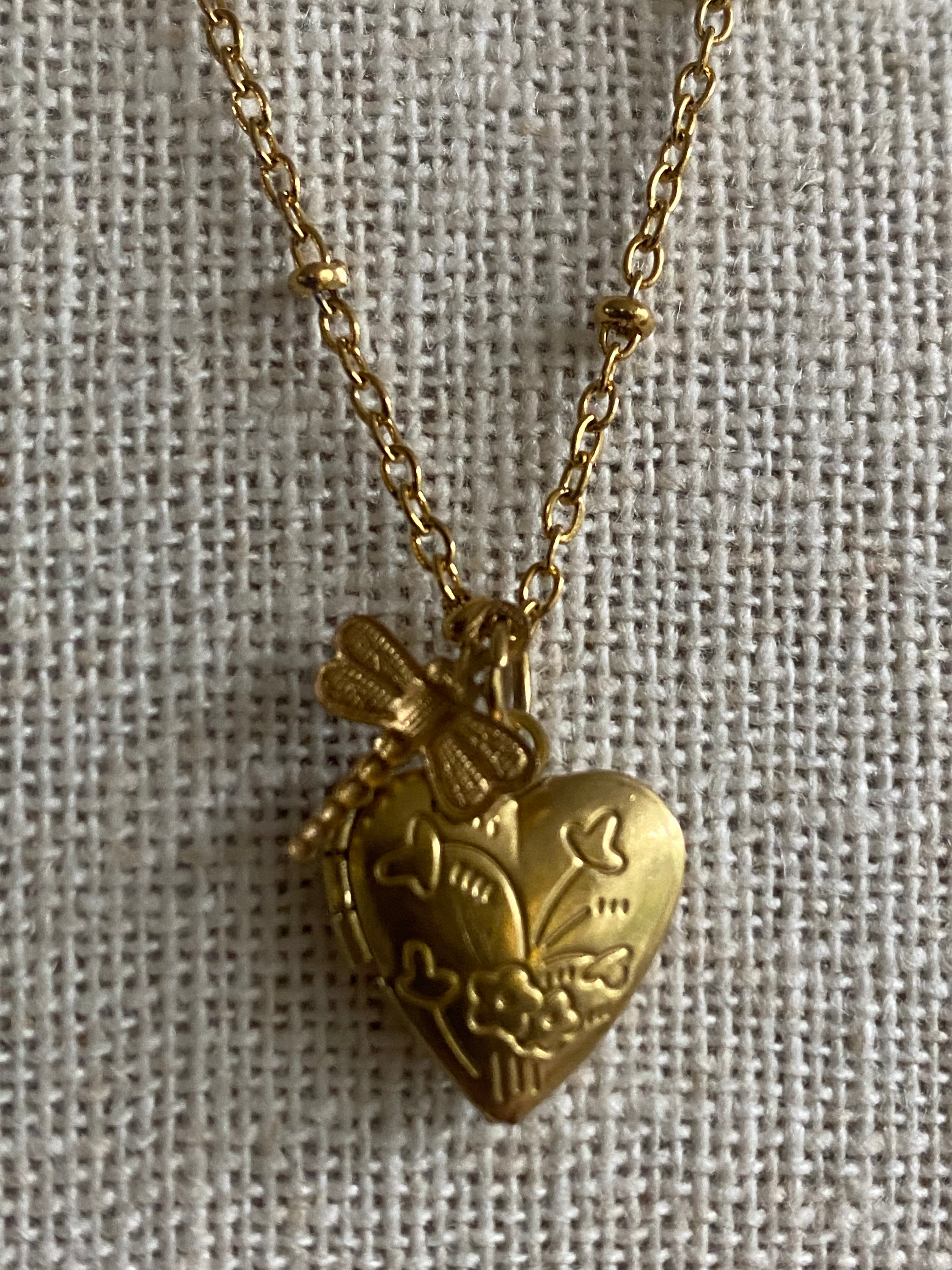 Heart locket necklace