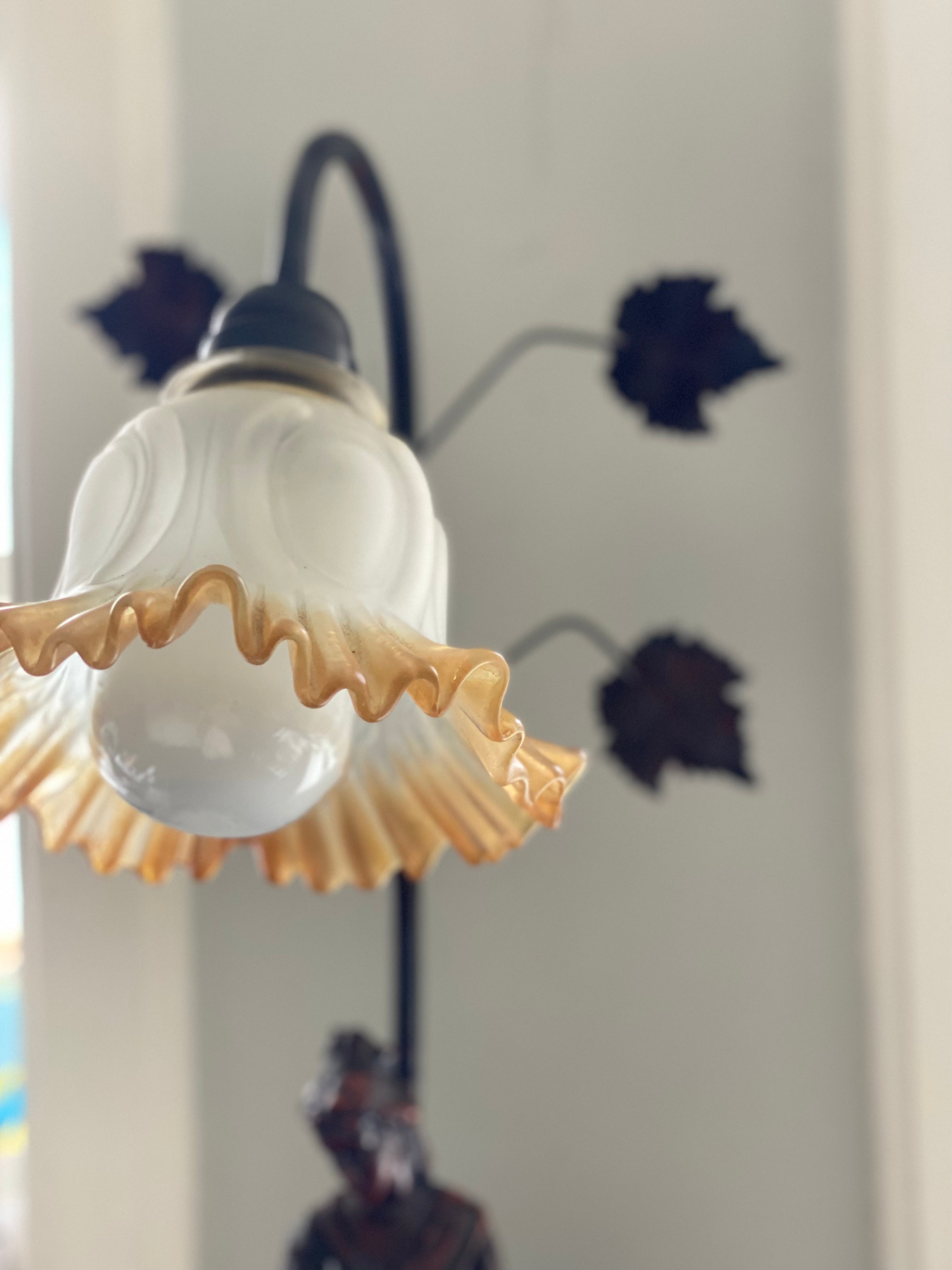 Brocante/vintage tafellamp