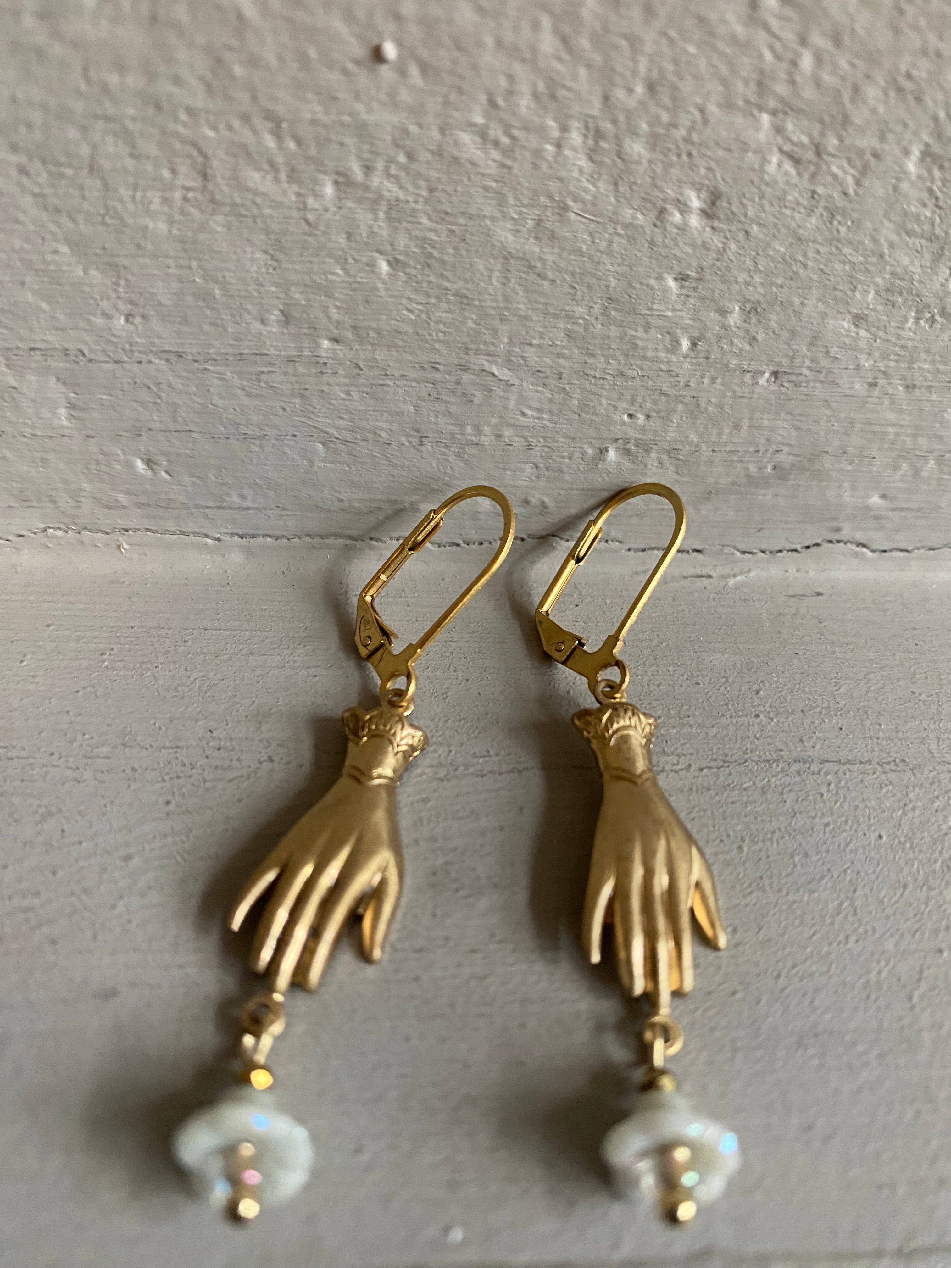 Helping hand earrings