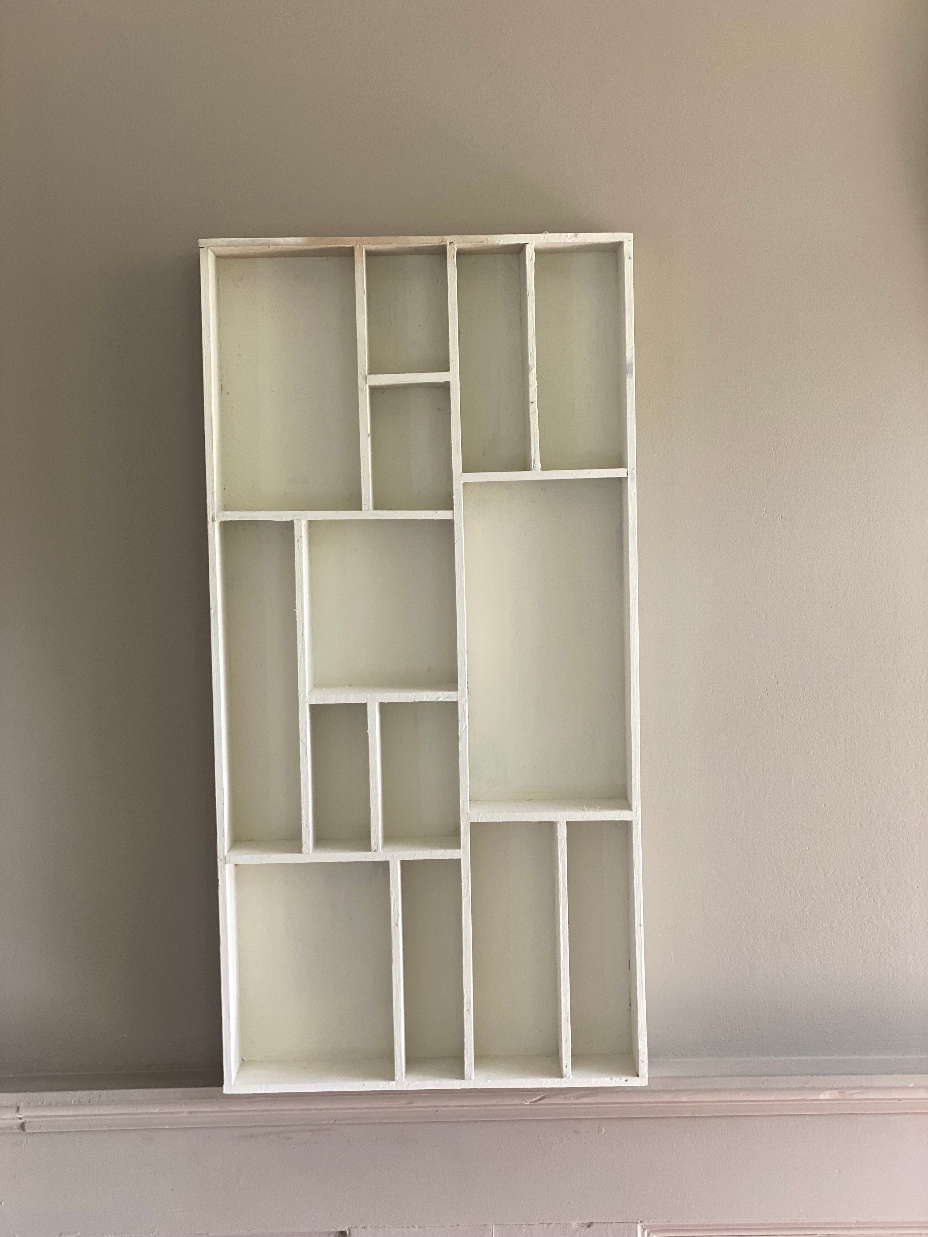 Houten vakken kast