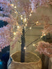 Japans boompje met frosted roze takjes en ledverlichting