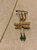 Dragonfly earrings green
