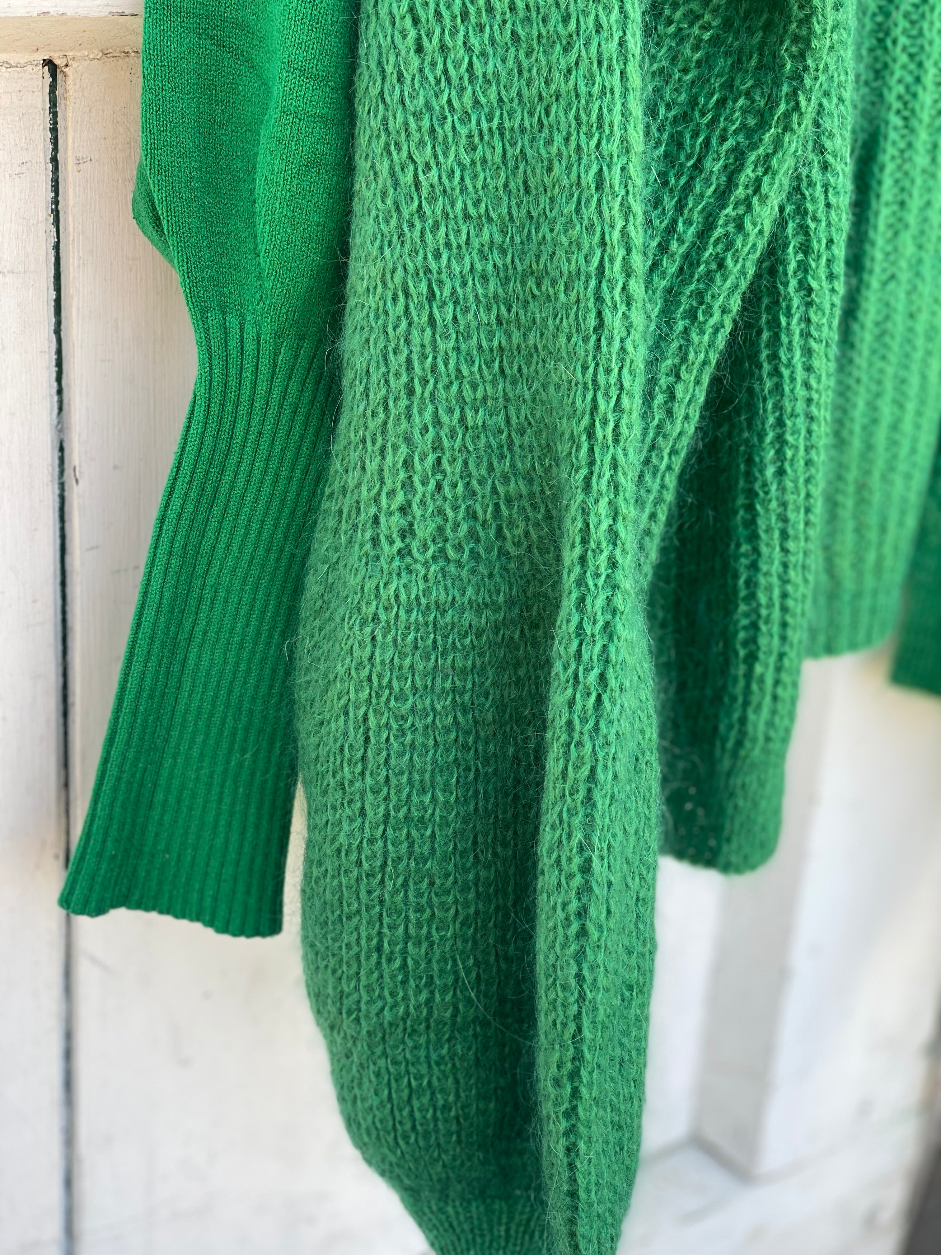 Groen wollig vest