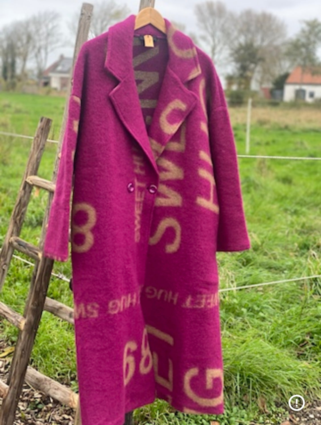 Fleece jas ,mantel paars.