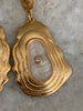 Oorbellen met zachtblauw & goud
