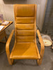 Deense fauteuil leer met hout