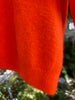 Oranje wollige trui met 3/4 mouw