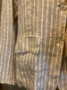 Linnen colbert beige/witte streep