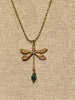 Afbeelding laden in galerijviewer, Dragonfly necklace green