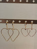 Oorbellen met klein hart goldplated 24 K