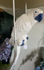 Hangende papegaai lamp (wit /blauw)