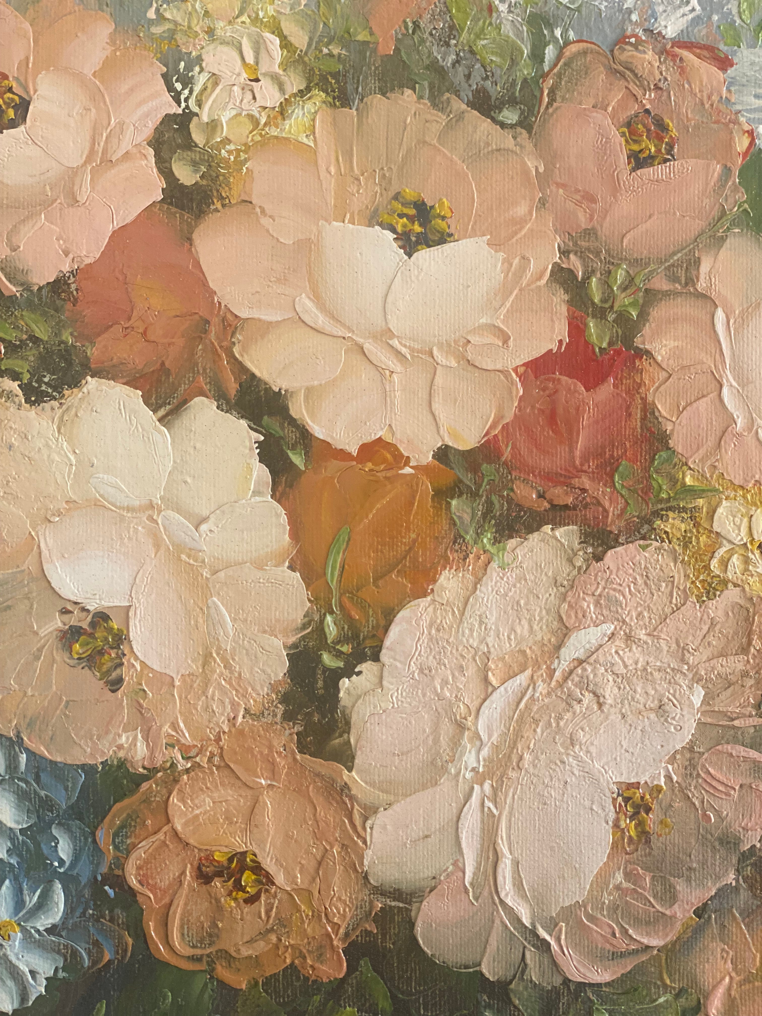 Vintage bloemen schilderij