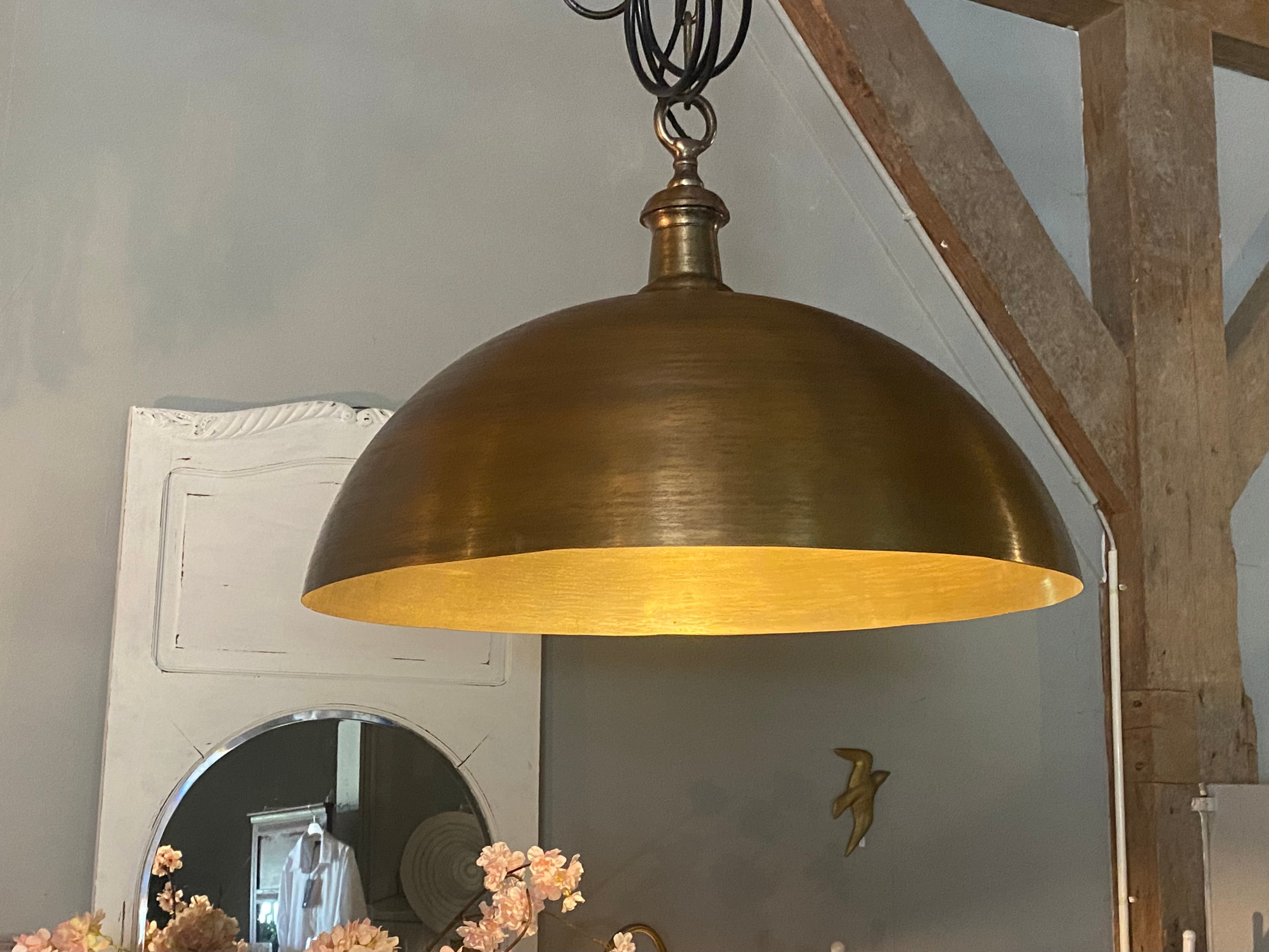 xl brass / bronskleur hangende lamp