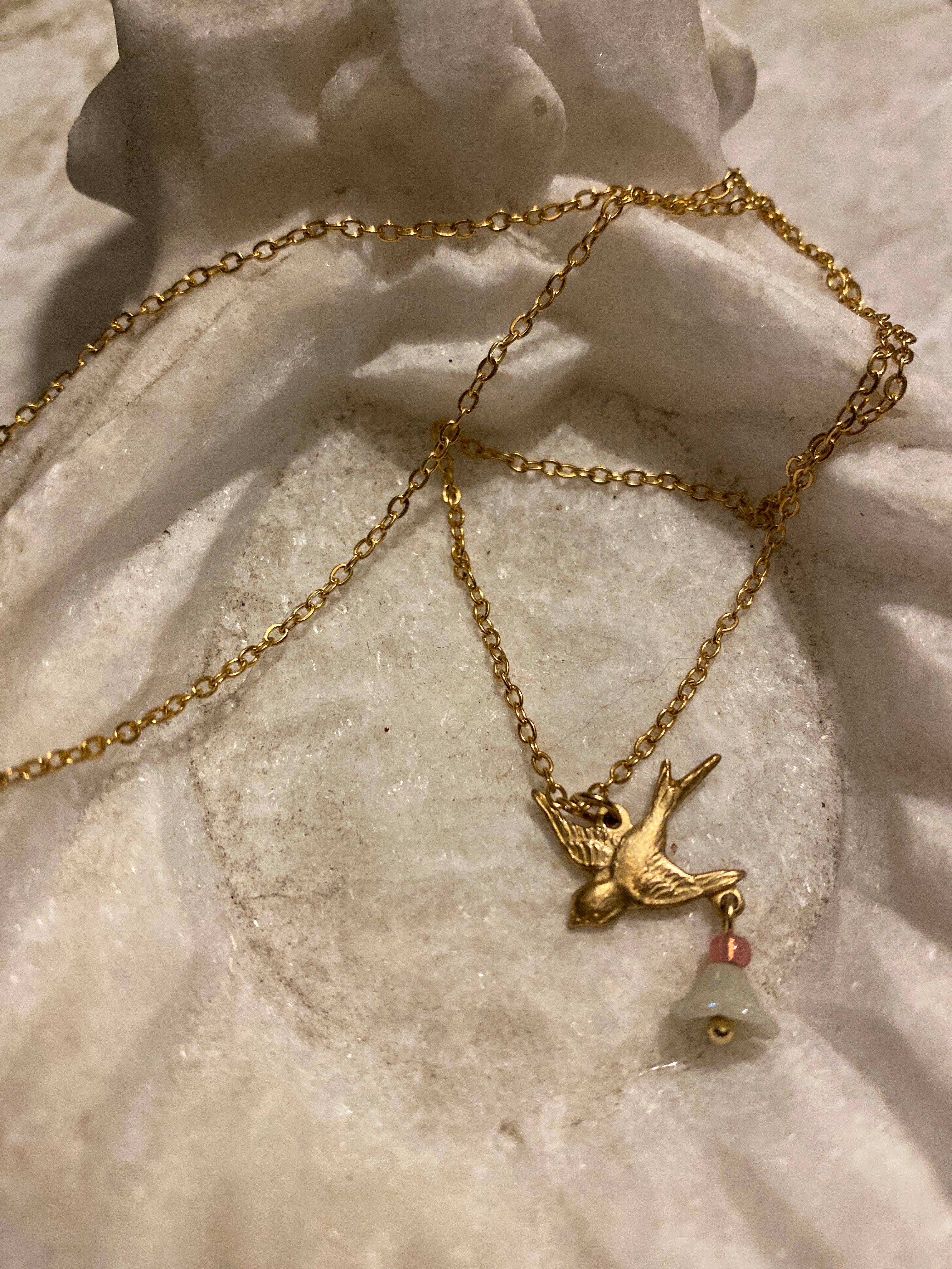 Flying swallow necklace