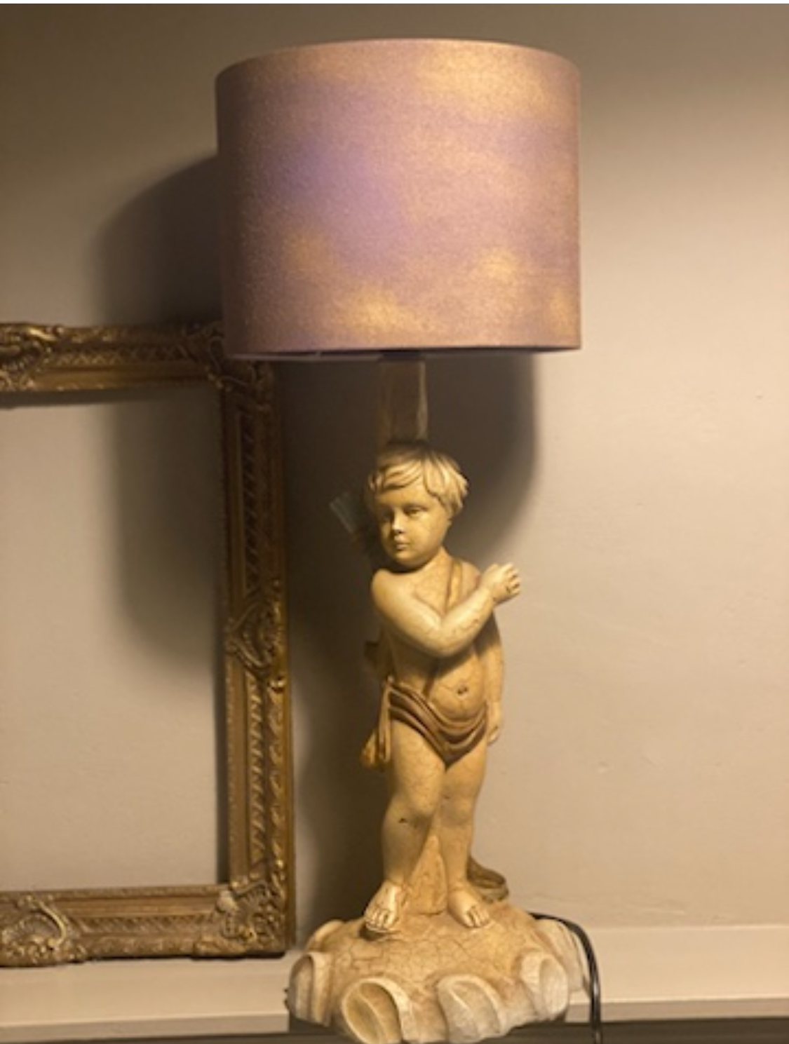 Engel lamp.Vintage tafellamp