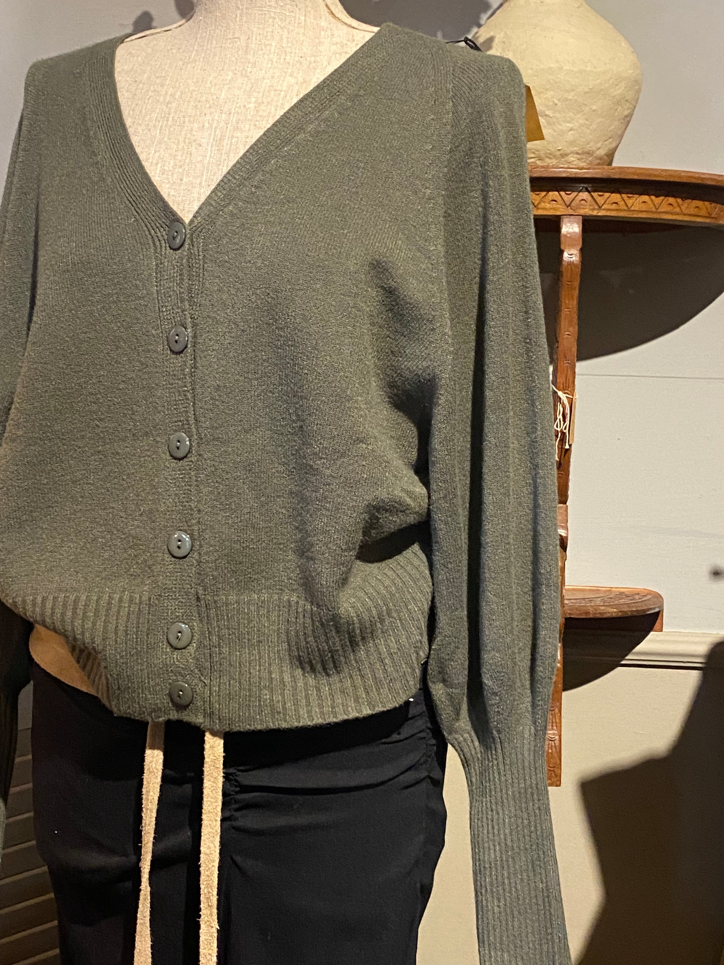 Olijf groen vest