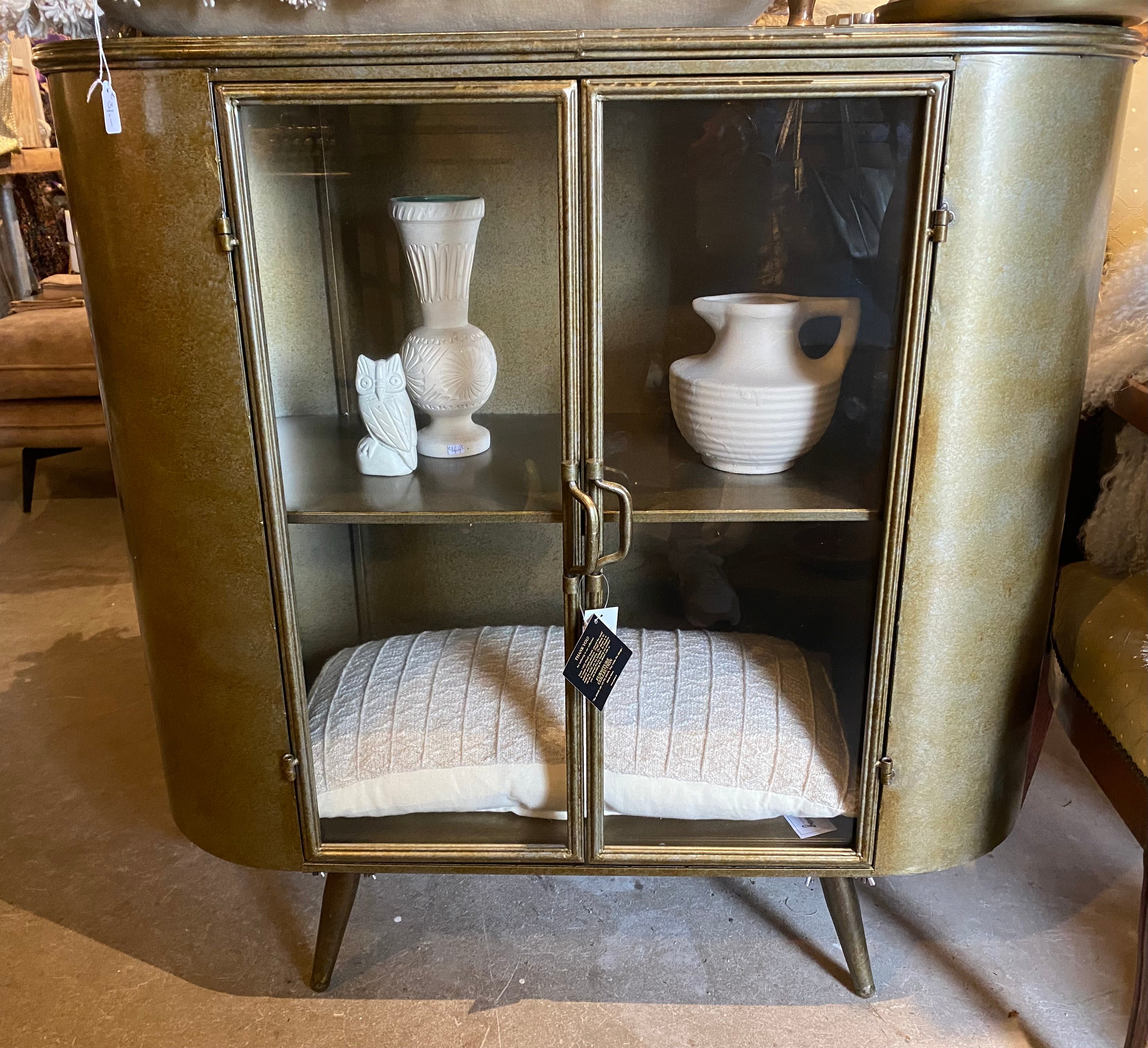 Vitrine kast Brass goudkleur