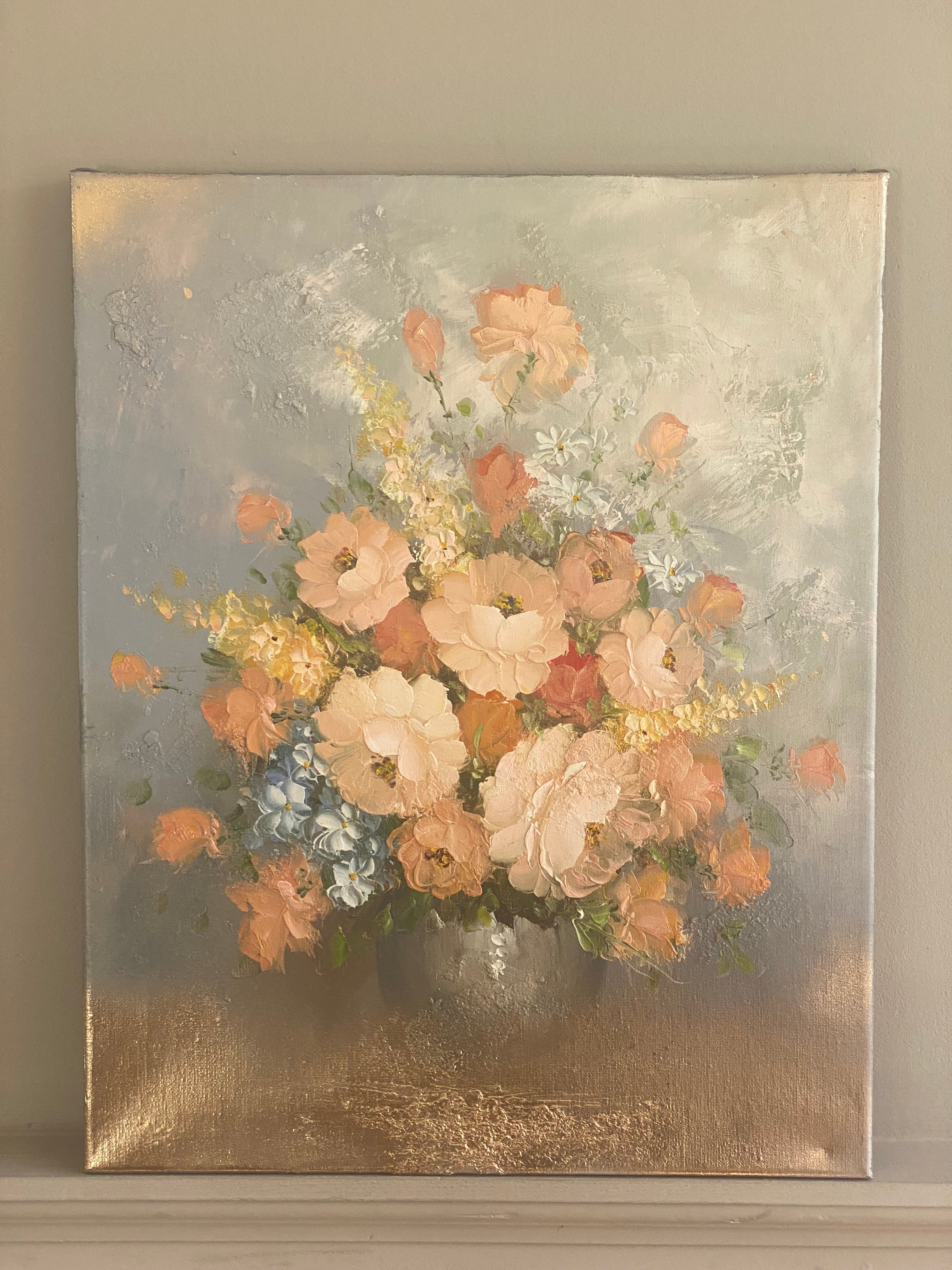 Vintage bloemen schilderij