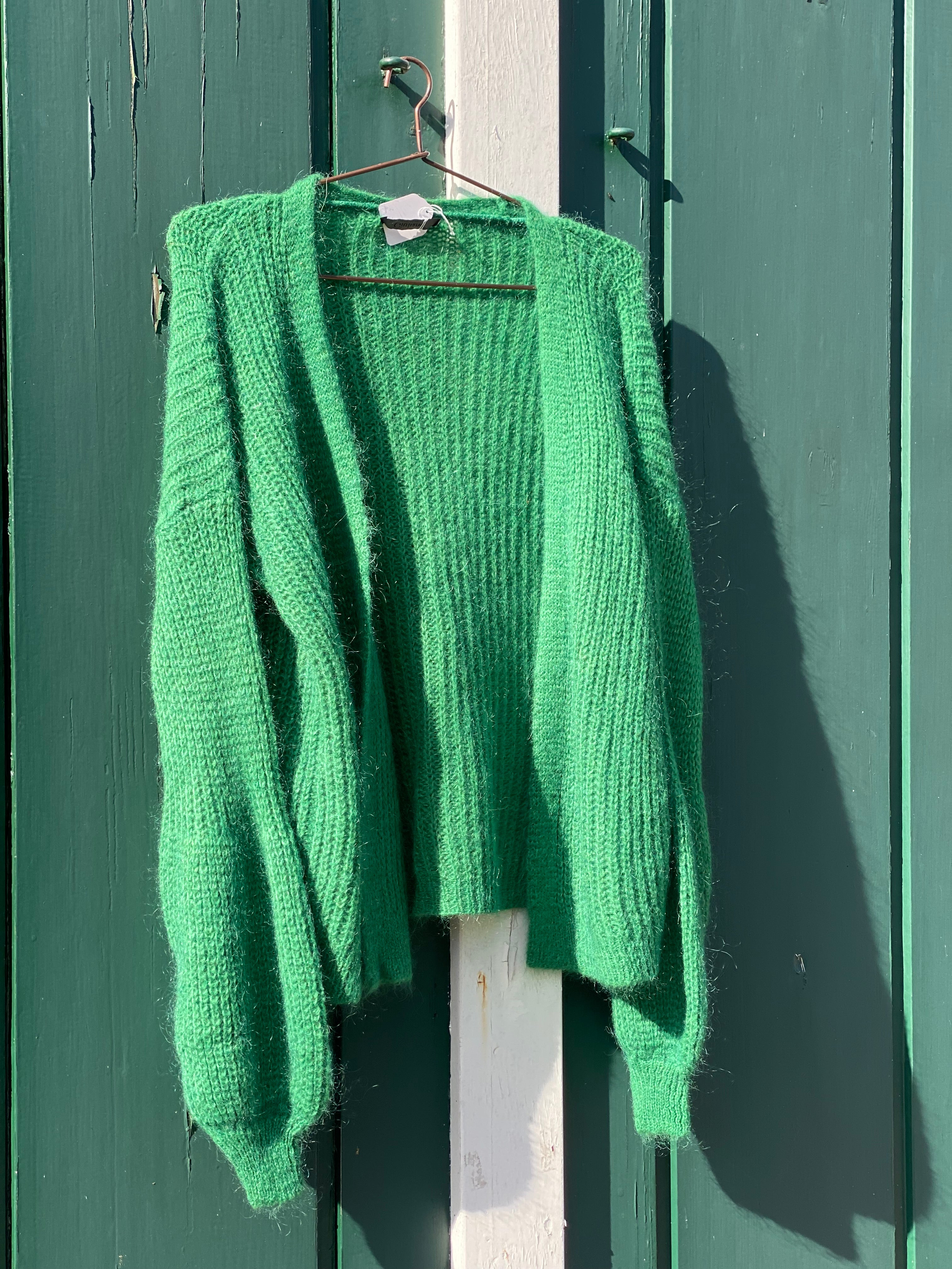 Groen wollig vest