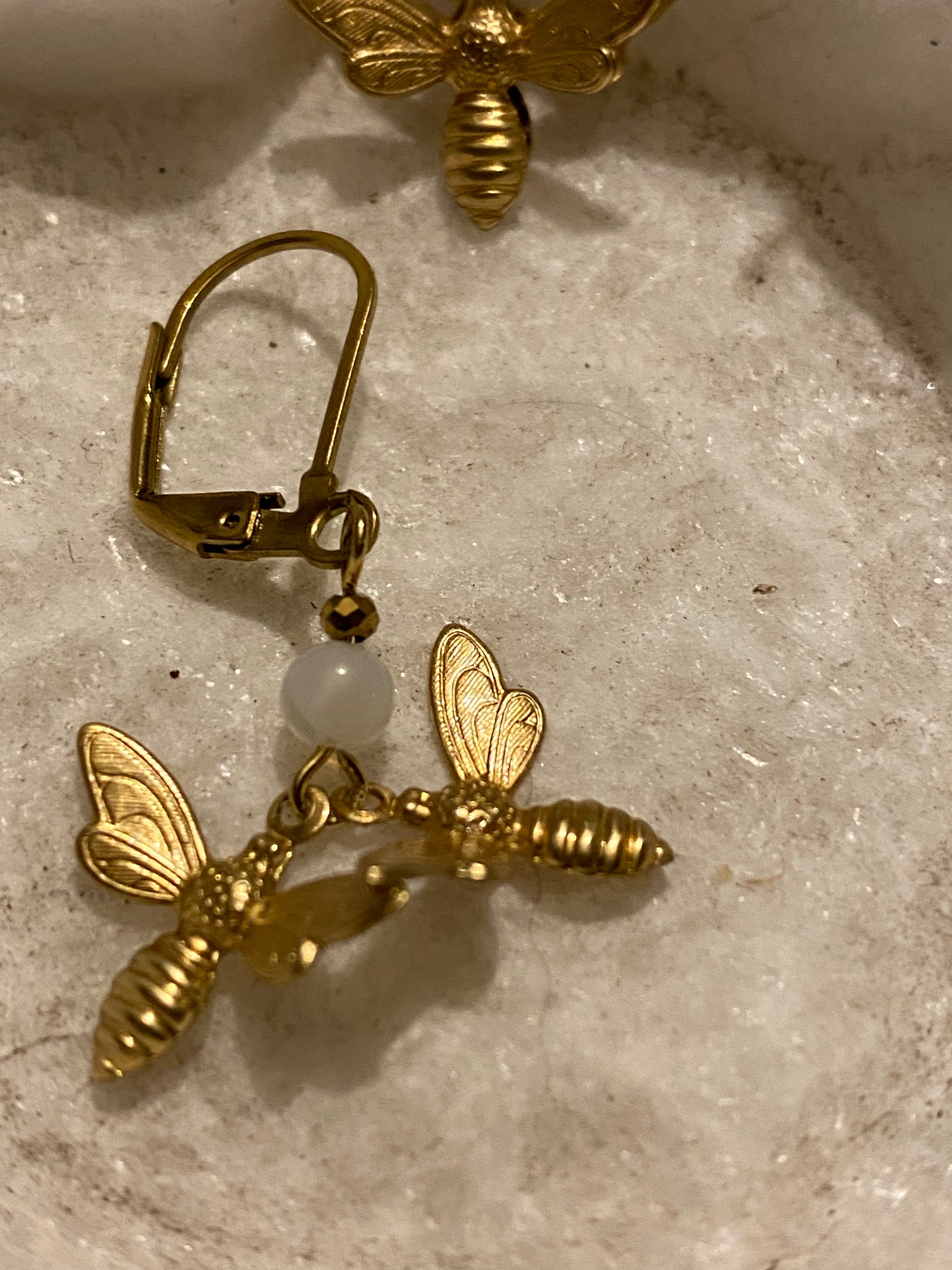 Double bee earrings