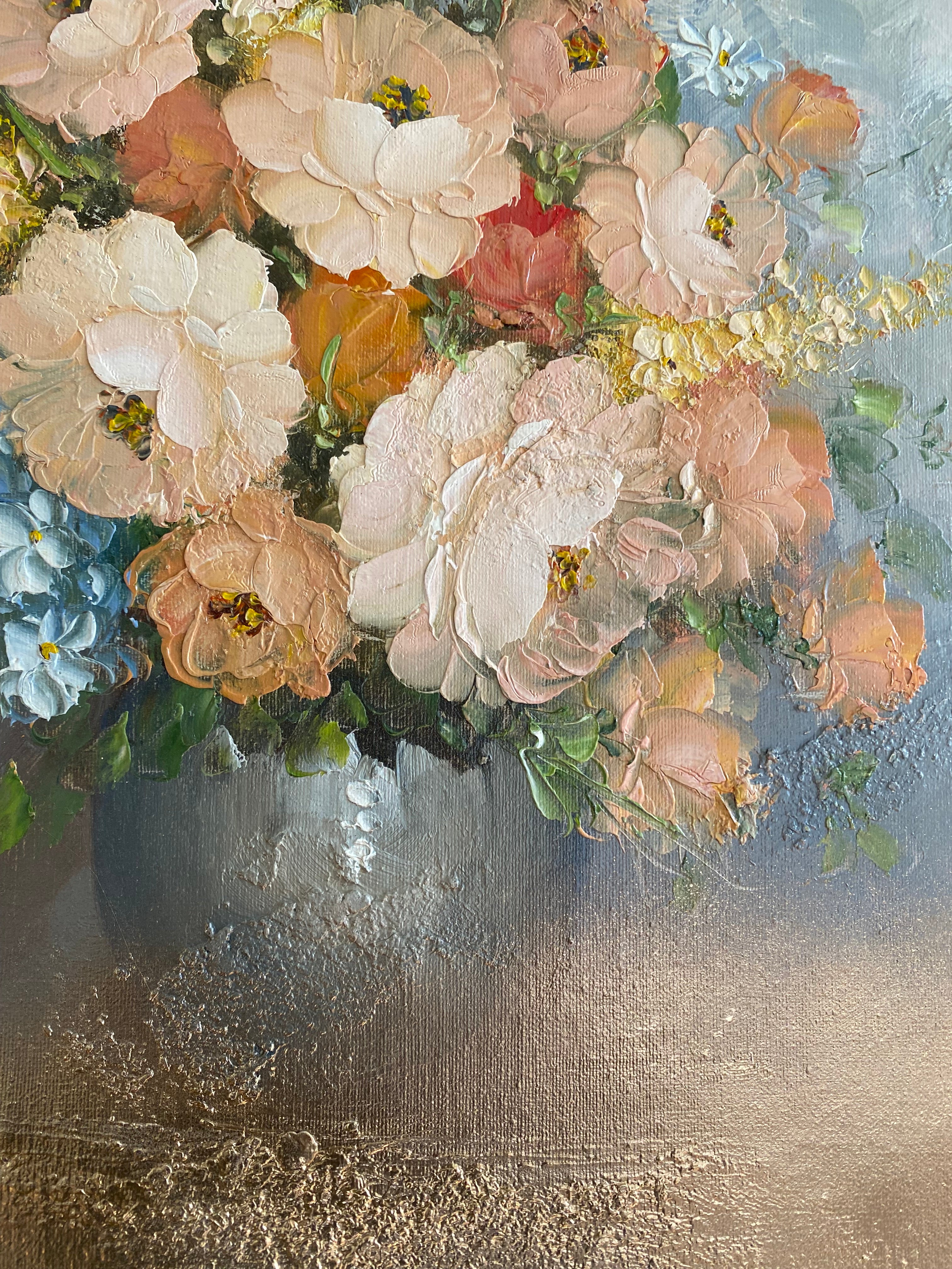 Vintage bloemen schilderij