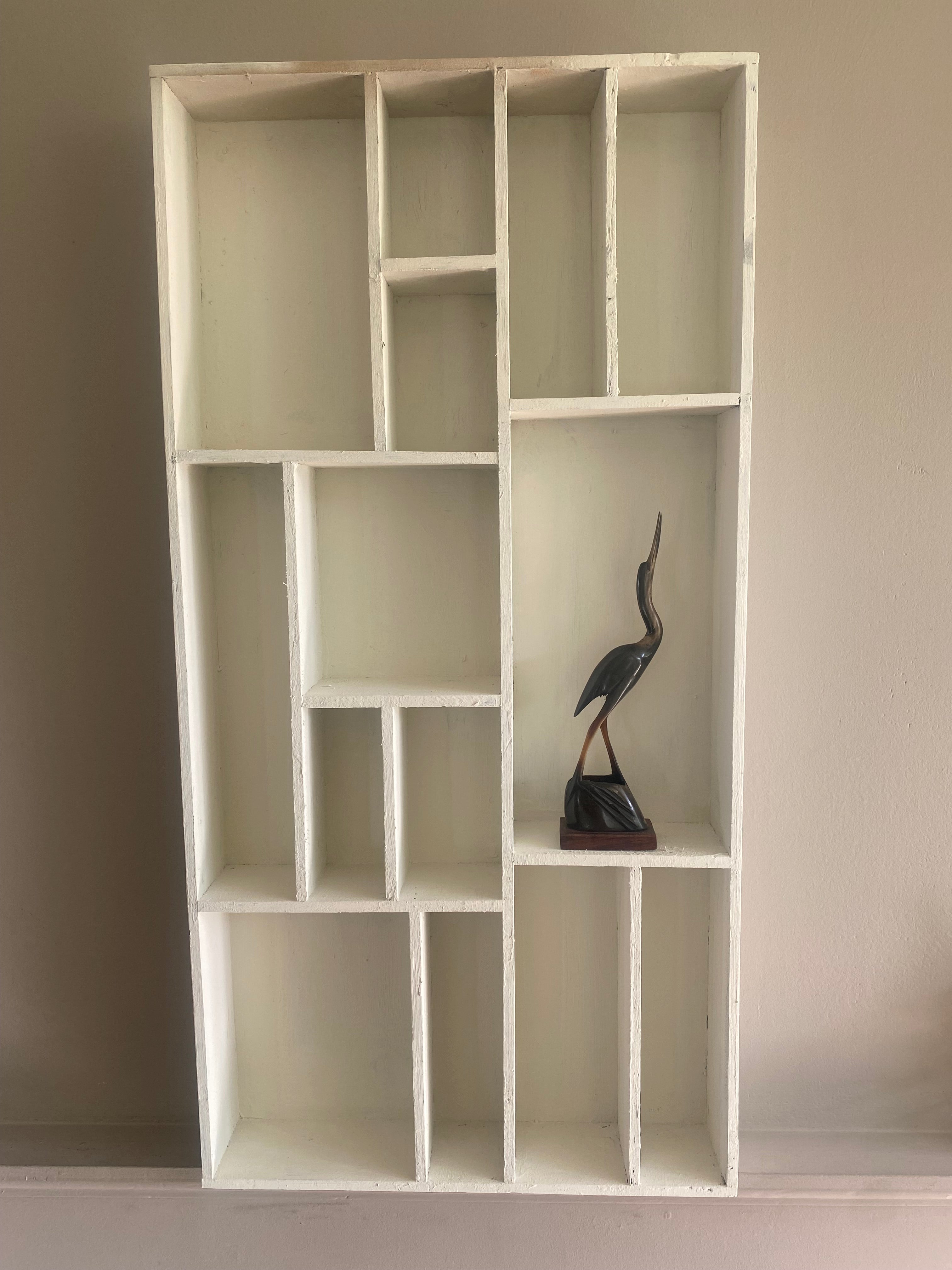 Houten vakken kast